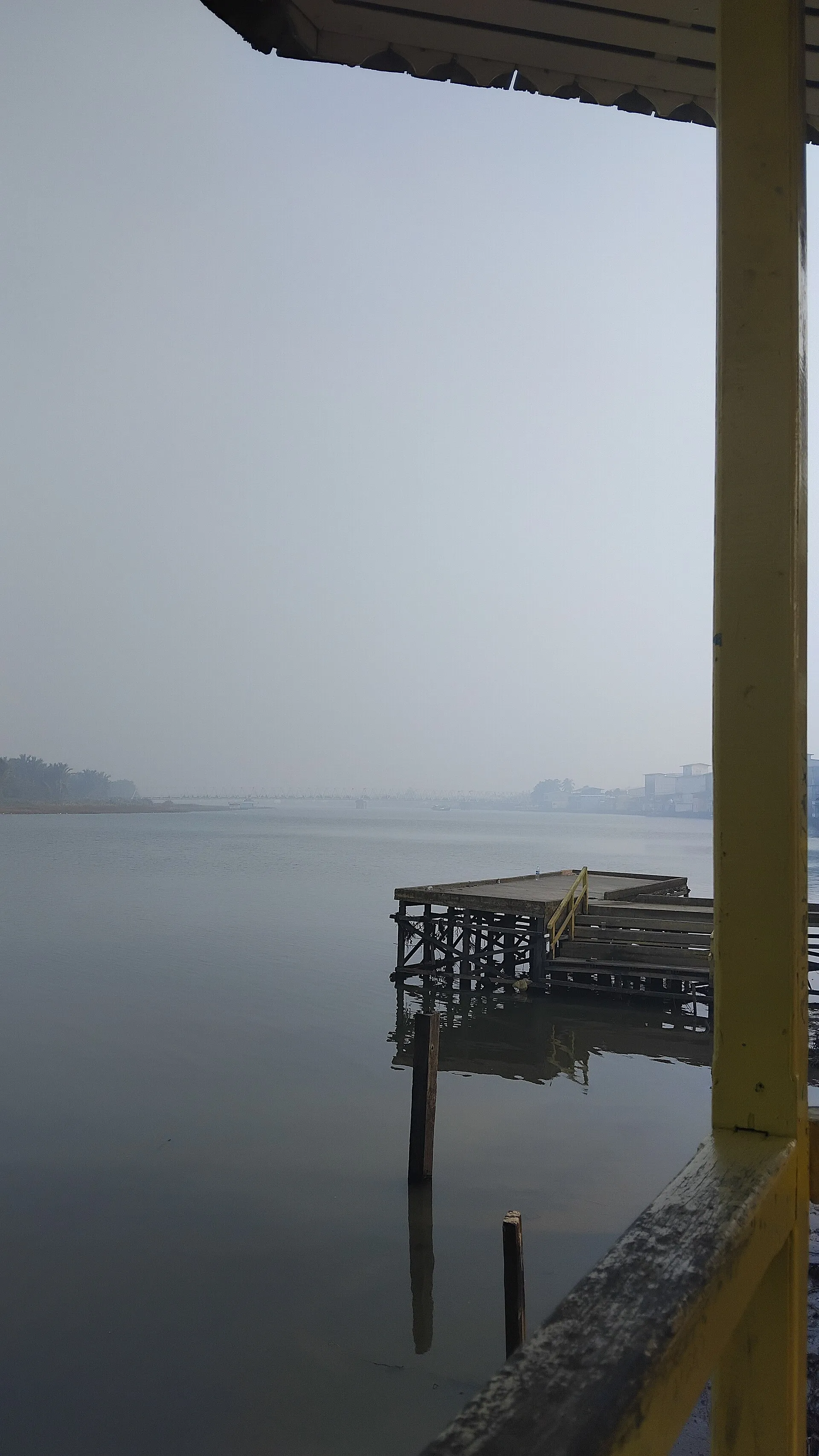 Haze-filled sky in Ketapang, West Kalimantan
